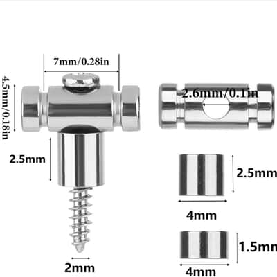 2Set Guitar Roller String Retainers Electric Guitar String Trees Guide Replacement Part image 2