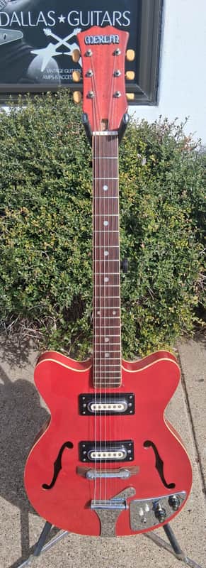 Merlin Double Cut Hollowbody 1960s - Red