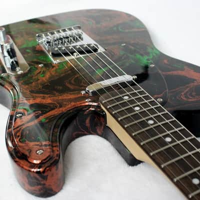 Custom Swirl Painted and Upgraded Fender Squier Telecaster With Matching Pickguard image 16