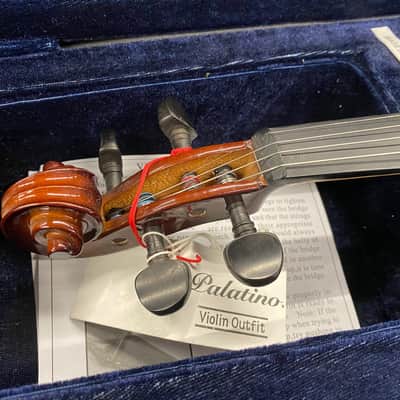 Palatino VN-450-1/2 Allegro Ebony 1/2-Size Violin Outfit w/ Case, Bow image 4
