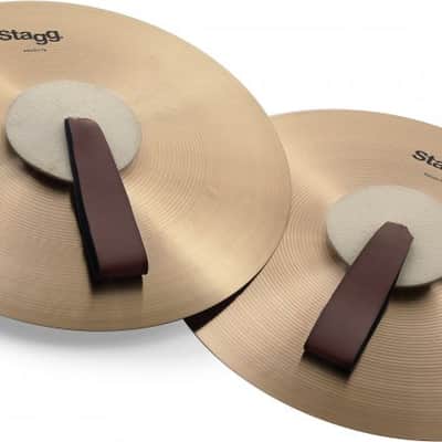 Stagg Pair Of 16" Marching / Concert Cymbals - Orchestral Crash Mash16 image 2