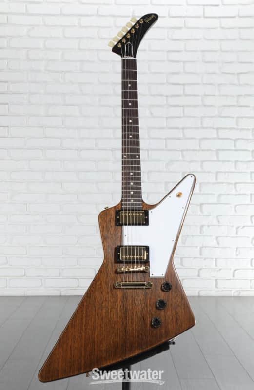 Gibson Custom 1958 Mahogany Explorer Reissue Electric Guitar - Antique Natural  VOS (58MEXPANVOGHd1)