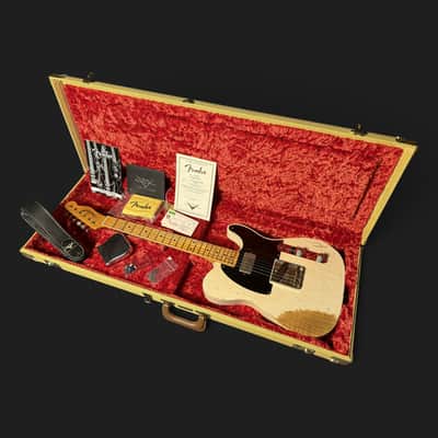 Fender Custom Shop '52 Telecaster Heavy Relic S-H 3,05kg 2017 - White Blonde image 2
