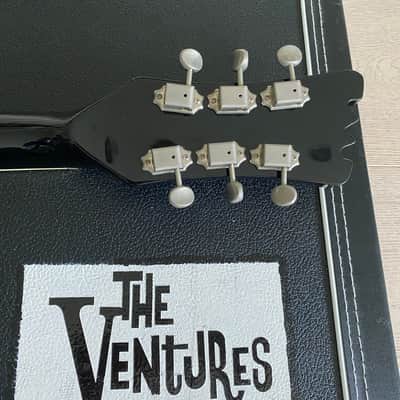 Rare & Collectable Mosrite The Ventures 55th Award Order Made Black Vibramute Tremolo OHSCBlack image 22