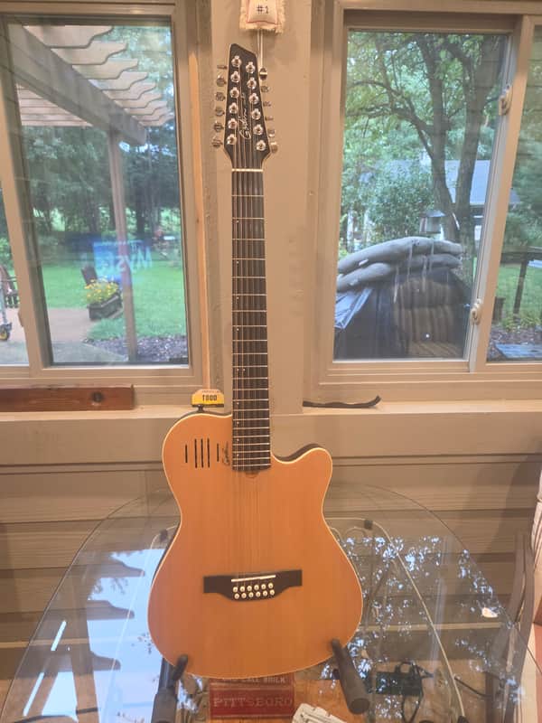 Godin A12 SG Solid Cedar Cutaway 12-String with Electronics 2010s - Natural Semi-Gloss