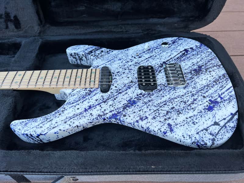 Warmoth Soloist / Dinky Charvel Jackson style 2020 Splatter image 1