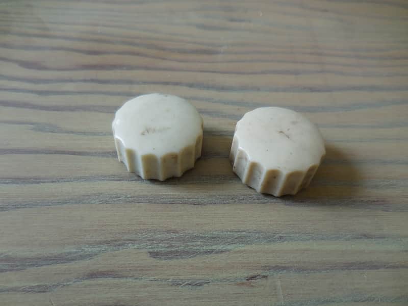 Kay Knobs 1940's-1950's Cream fluted knobs. Pair- Vintage looking af image 1