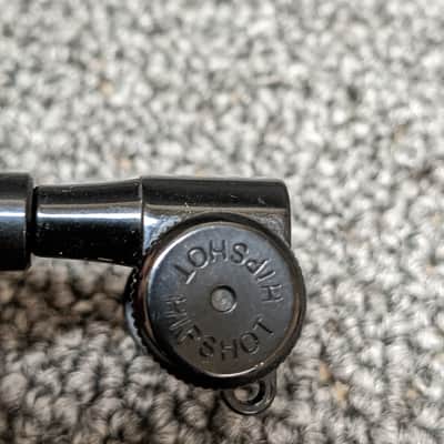 Hipshot Lefty Grip-Lock Tuning Machine Set Black with Knurled Knobs image 6