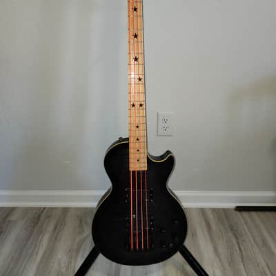 Epiphone Vinnie Hornsby "The Vinnie" Les Paul Standard Bass 2003 - 2005 - Trans Black image 2