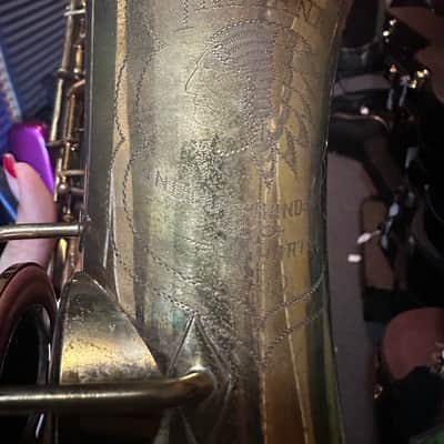 Indiana Band Inst CO. Elkhart IND Alto Saxophone Low Pitch A / 7498 image 4