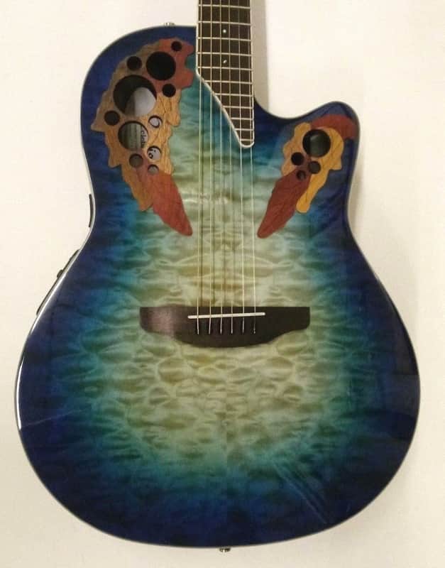 Ovation Celebrity Elite Plus CE48P-RG - Super Shallow Caribbean Blue Acoustic-Electric Guitar image 1