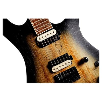 Cort KX Series KX300OPRB, Mahogany Body w/ Spalted Maple Top, EMG, Open Pore Raw Burst Finish image 9