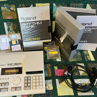 Roland MC-500 Microcomposer, Midi Sequencer, Bundle, 80s, Beige, Outstanding Condition