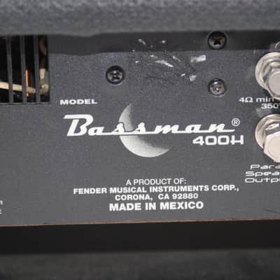 Fender Bassman 400H Bass Amp Head - Black image 8