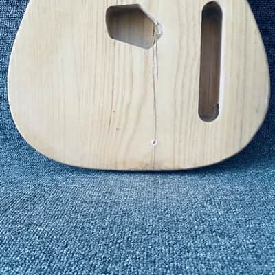 Unfinished Telecaster Style Guitar Body with Wood Cracks image 7