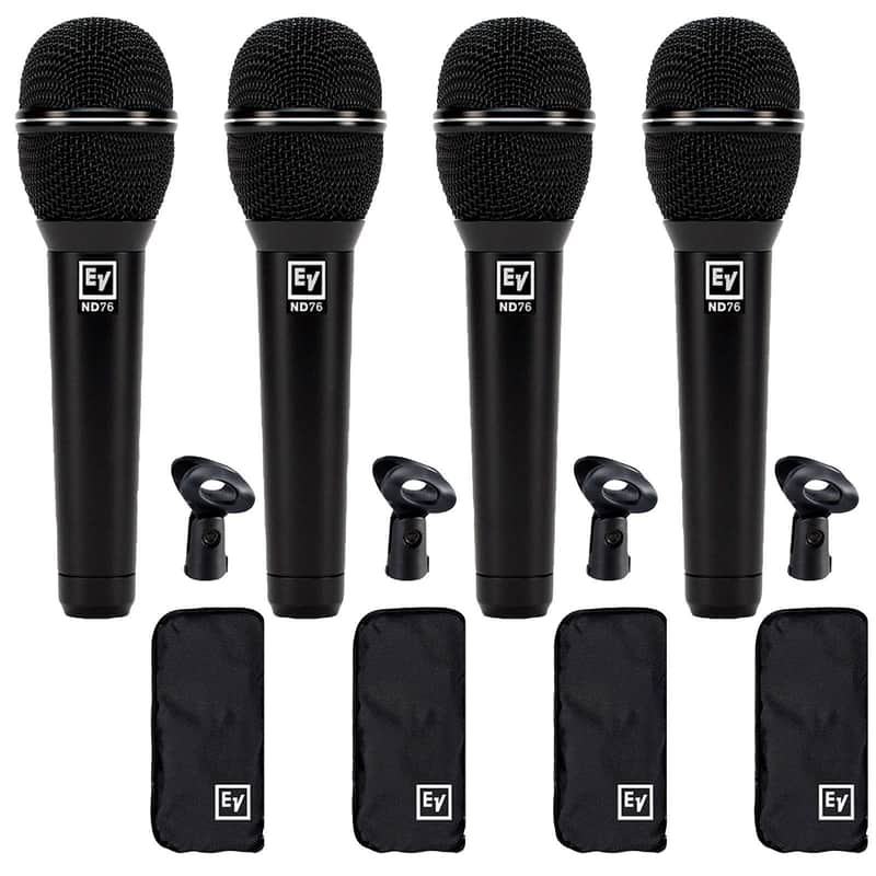 Electro-Voice ND76 Dynamic Cardioid Vocal Microphone 4-Pack image 1