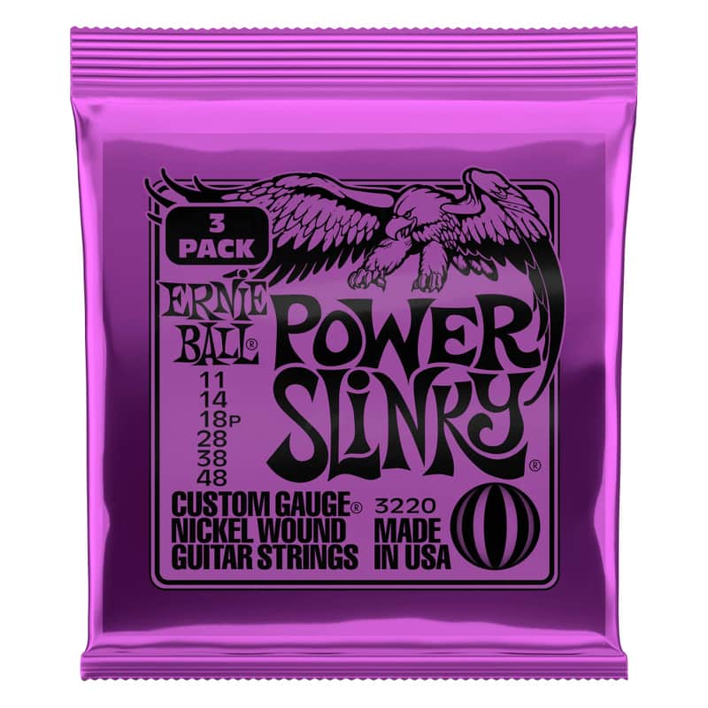 Ernie Ball 3220 Power Slinky 3 Pk - 11-48 Gauge image 1