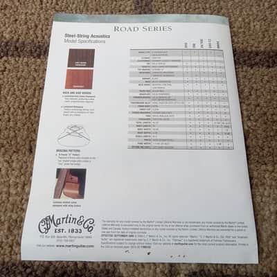 2006 Martin Road Series Guitar Catalog! Original Case Candy, Paperwork! image 3