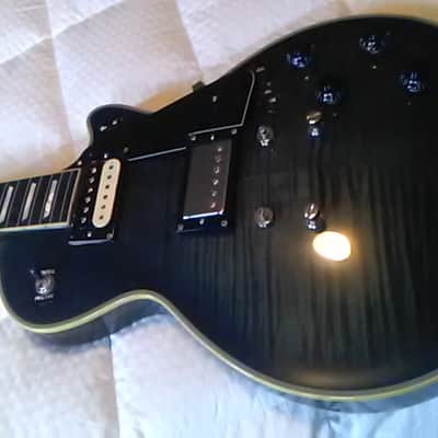 Agile Fretless Guitar Singlecut LP project-Blackburst w/ vintage caps-Final price-Epiphone Probucker image 1