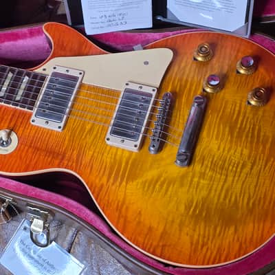 Gibson Les Paul Standard R0 1960 V2 60th Anniversary ARTIST OWNED by THE DARKNESS Dan & Justin Hawkins Orange Lemon Burst R9 59 60 Historic Custom Shop Reissue 1959 Transition Model image 24
