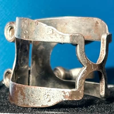 Vintage Harrison Soprano sax ligature silver plated image 2