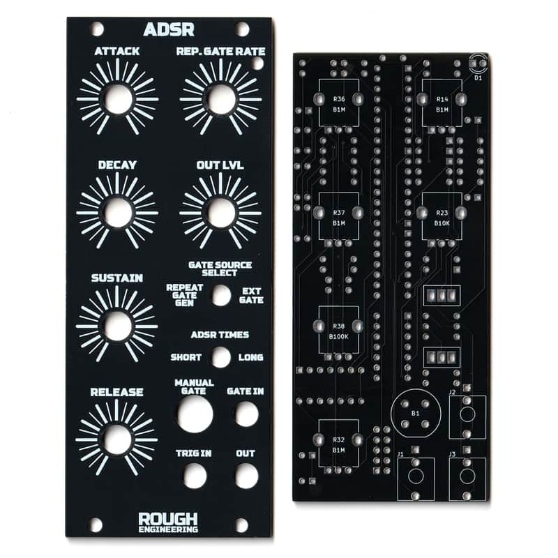 Rough Engineering ADSR Eurorack Module 10hp Black Panel + PCB DIY image 1