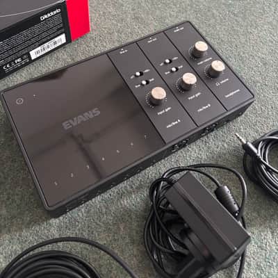 Evans Hybrid Sensory Percussion Sound System 4pc Sensor Set with Controller Module 2023 - Present - Black image 2