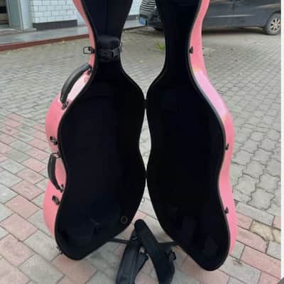 4/4 Cello Case Carbon Fiber Cello Box Carry for pink colour with Straps image 4