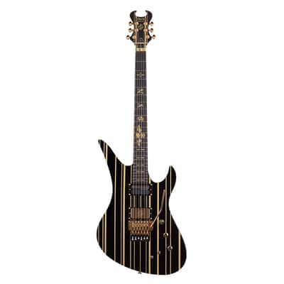 Schecter Synyster Gates Custom-S Guitar - Black w/Gold Stripes - Open Box image 2