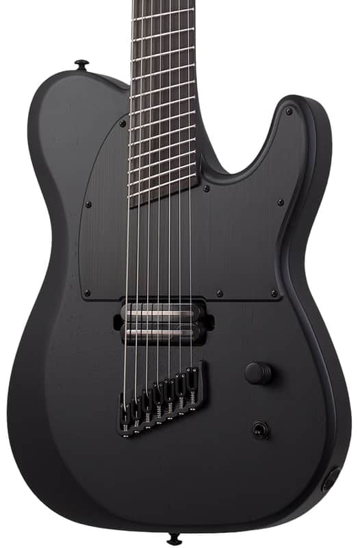 Schecter PT-7 Electric Guitar. MS Black Ops Satin Black Open Pore image 1
