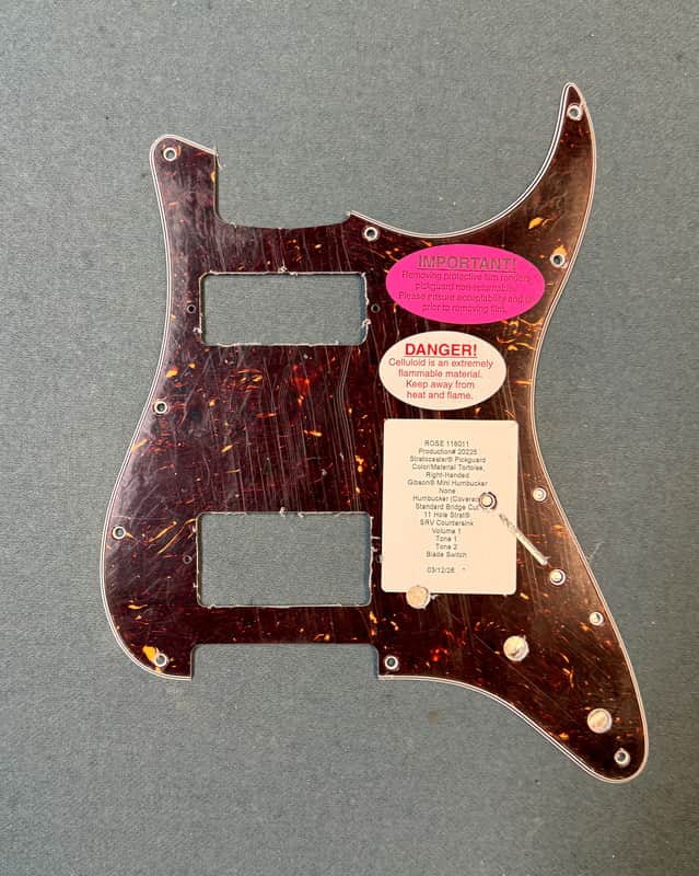 Warmoth Tortoise MiniHumbucker - Humbucker Strat Pickguard 2026 New image 1