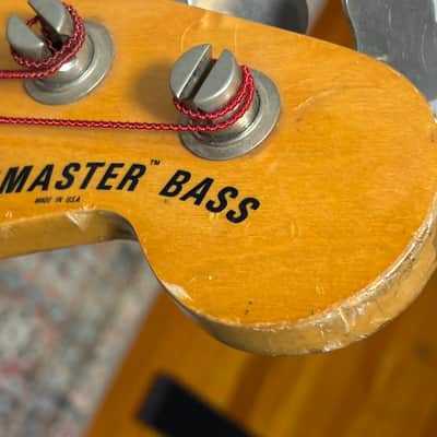 1978 Fender Musicmaster Bass Guitar - Wine Red image 11