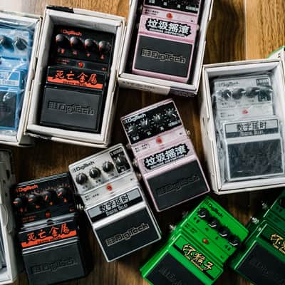 Complete Chinese Logo Set: Digitech Bad Monkey - Death Metal - Grunge - Digital Delay - Digital Multi Voice Chorus 2004 image 1