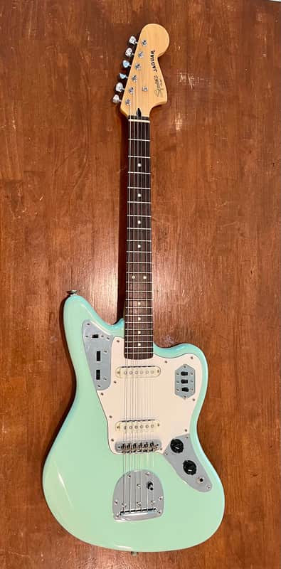 Squier Vintage Modified Jaguar Offset Guitar Surf Green image 1