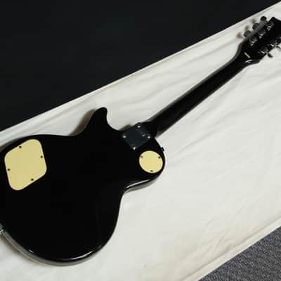 Matsumoku Memphis electric guitar used - black - with case - Single Cut style - vintage image 6