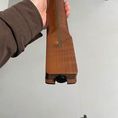 1 Round End stainless steel 22frets Roasted flame Maple Electric guitar neck Spoke Wheel Truss Rod 25.5inch hole 10mm  Satin image 5