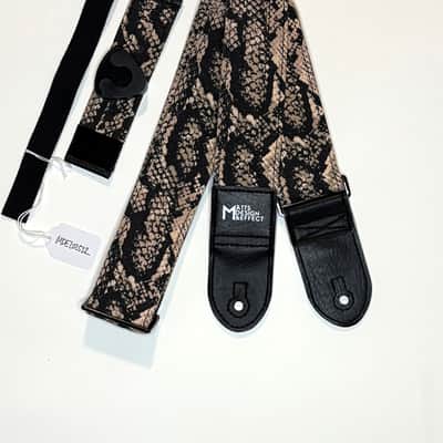 Snake Outdoor Cotton Canvas guitar strap w/ matching guitar pick holder handmade by MattS Design & Effect image 1