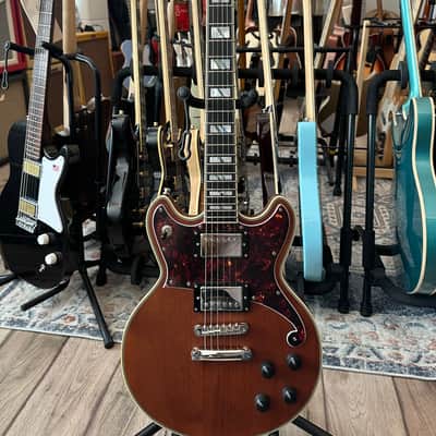 D'Angelico Deluxe Brighton - Matte Walnut with Tortoise Pickguard image 1