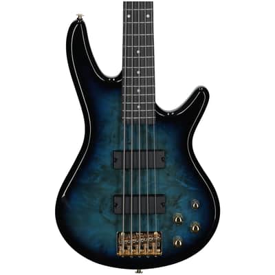 Ibanez GSR205PC Gio Electric Bass, 5-String, Transparent Marine Burst image 4