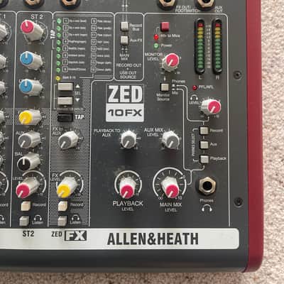 Allen & Heath ZED-10FX 10-Channel Mixer with Effects 2010 - Present - Black/Red image 3