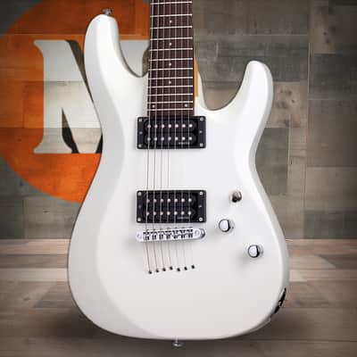 Schecter C-7 Deluxe Electric Guitar - Satin White (438) image 1