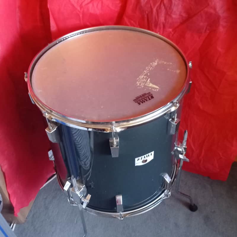 Vintage Tama Rockstar Pro 16x16 Floor Tom - Split Lugs - Gun Metallic Grey (Made in Japan) image 1