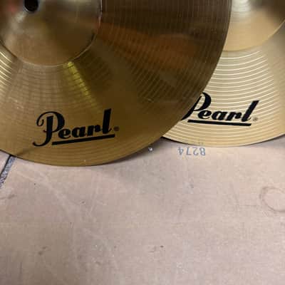 Pearl 14" Student Model Hi-Hat Cymbals Pair – Brand New – Brass Finish – Top & Bottom Set image 4