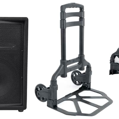 JBL JRX212 1,000 Watt 12" 2-Way DJ P/A Speaker Floor Wedge Monitor + Hand Truck image 1