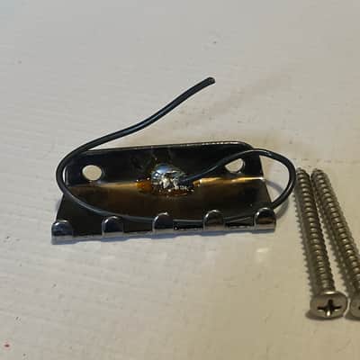 2004 Era Fender USA American Deluxe Stratocaster 2 Post Gold Tremolo Bridge & Arm image 3