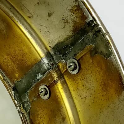 Gretsch 6.5x14"Broadkaster Nickel-Brass NOB Snare Drum 8Lug Vintage 1949-50 RARE image 13