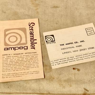 Ampeg Scrambler SC-1 w/Box & Paperwork 1969 image 8