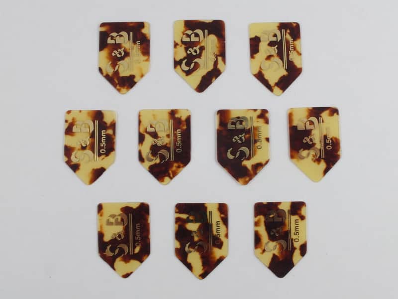 2025 Guitars Electric Ltd Pentagon Plectrum Brown Tortoiseshell