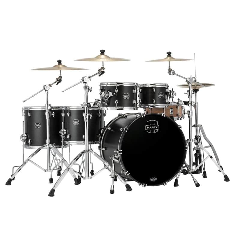 Mapex Saturn Studioease 5pc Drum Set w/o Snare Satin Black image 1