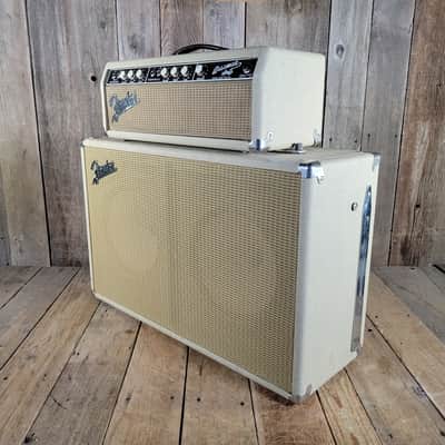 Fender Bassman 6G6-B Head & Cabinet 1962 2x12 Cabinet, Very Good - Blonde image 4